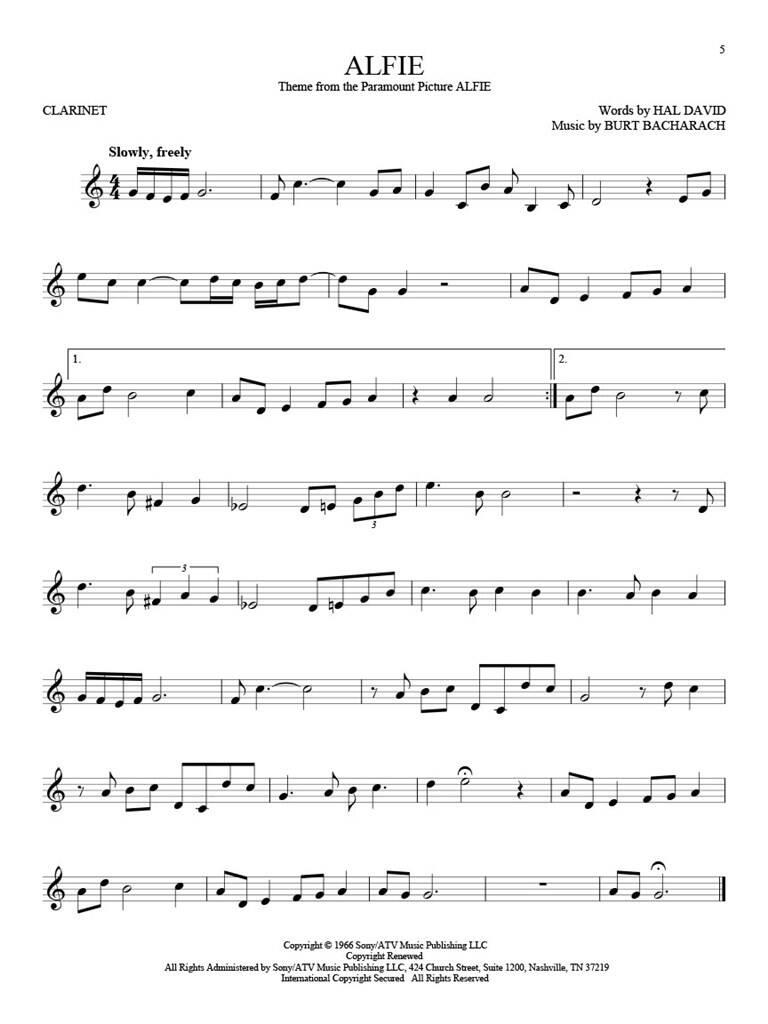 101 Movie Hits for Clarinet